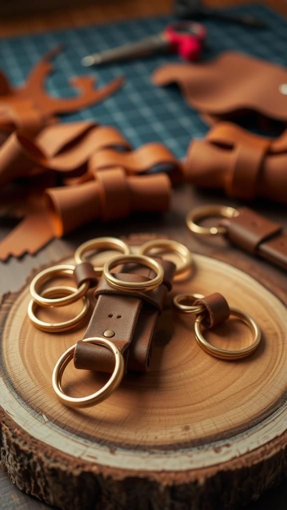 21 Beginner Friendly Cricut Projects 15 Durable Leather Keychains With Minimalist Shapes