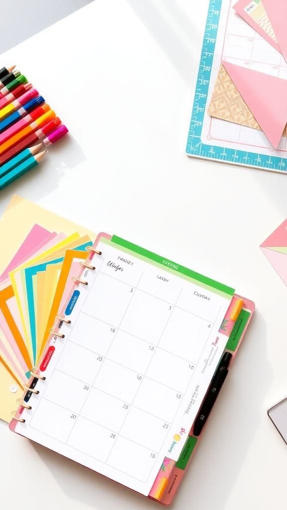 21 Beginner Friendly Cricut Projects 19 Organized Planner Tabs And Dividers With Color Coding