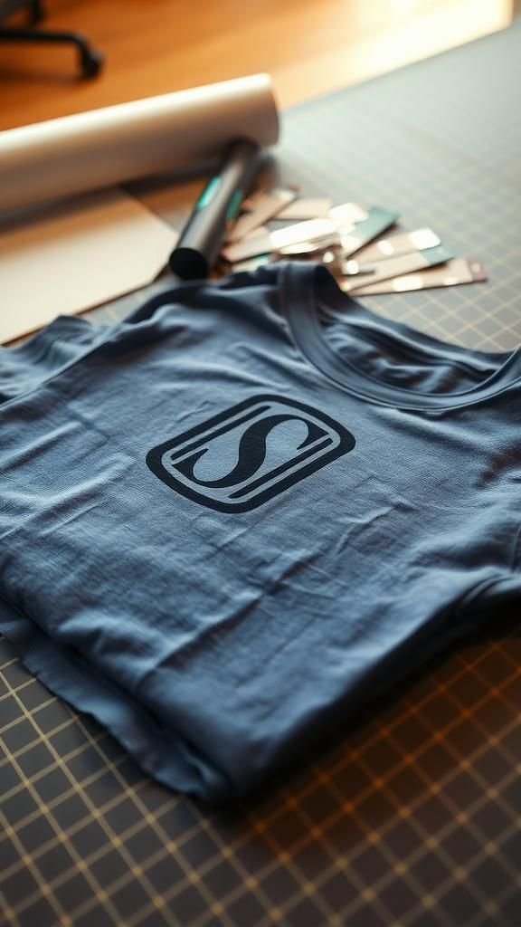 21 Beginner Friendly Cricut Projects 3 Simple Iron-On T-Shirt With Bold Monogram Design