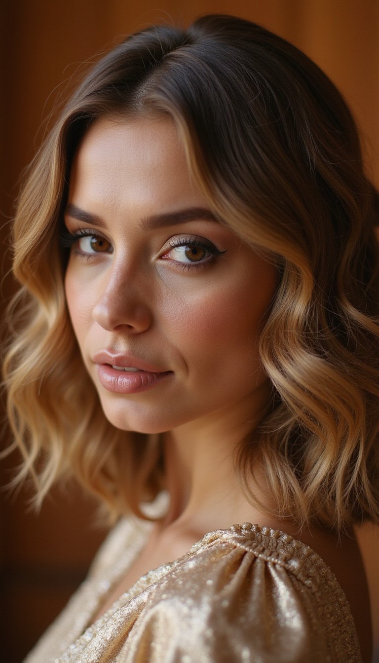 Sculpted Metallic Finger Waves For Evening