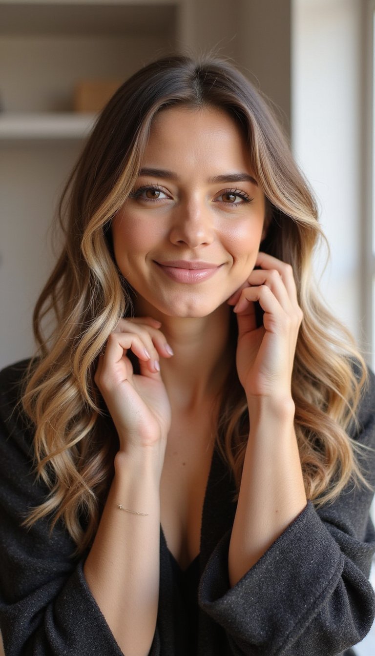 Textured Lob Pulled Low For Chic Simplicity