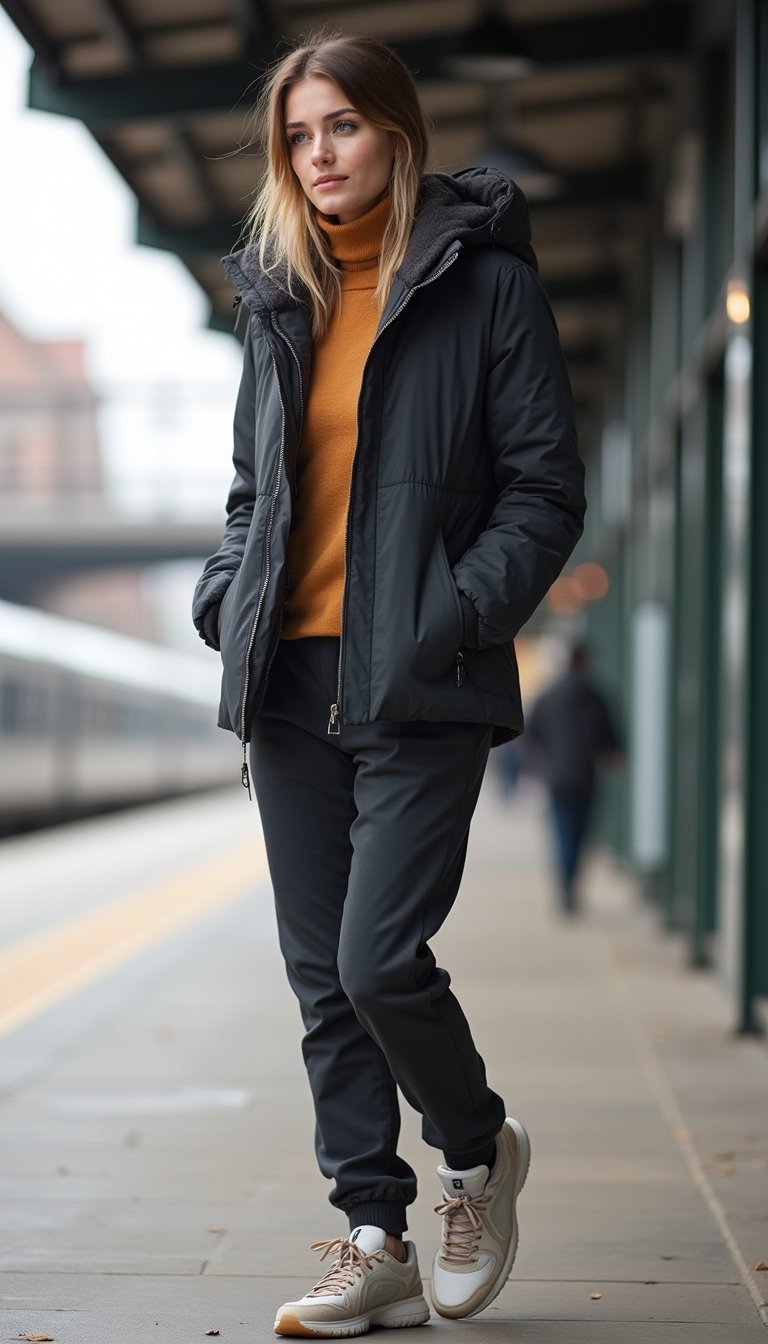 21 Cold Weather Travel Outfits 17 Convertible Jacket With Packable Midlayer And Scarf