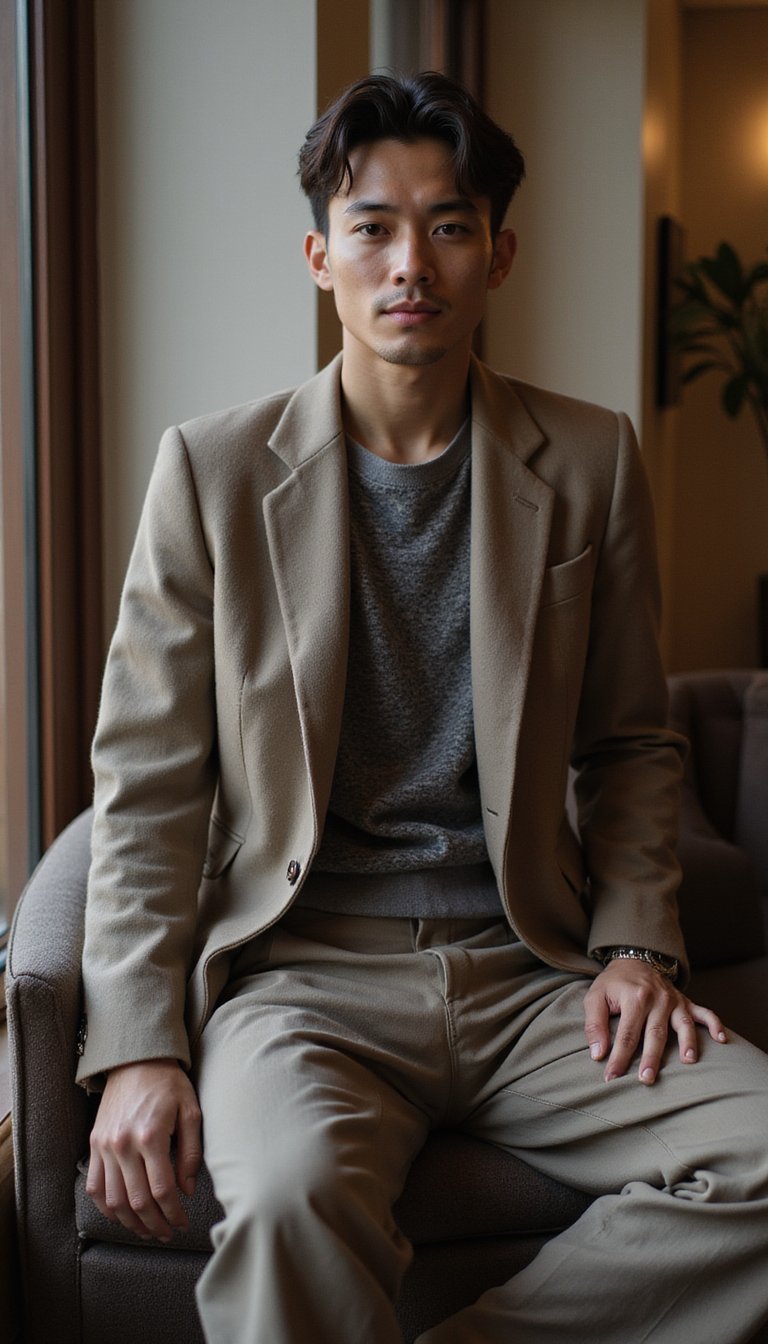 21 Cozy Apres Ski Outfit Ideas 13 Wool Blazer With Relaxed Wide Leg Trousers