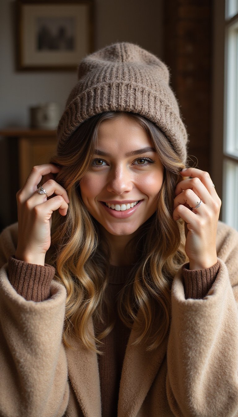 21 Cozy Beanie Friendly Hairstyles 9 Face-Framing Layers To Soften Beanie Lines
