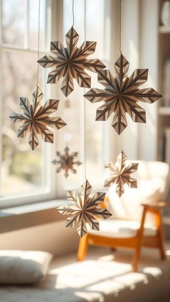Origami Snowflake Folds For Window Displays