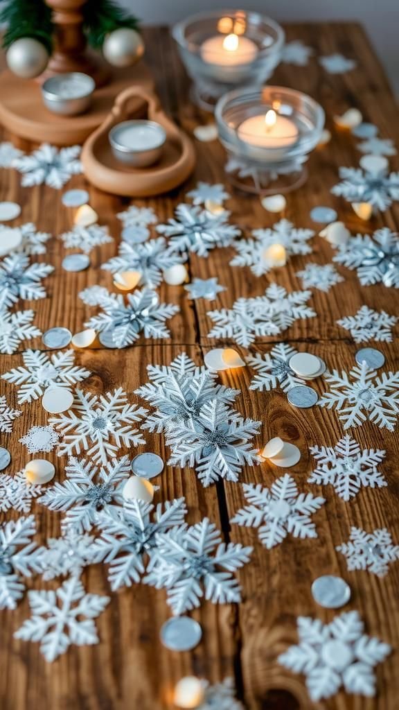 Snowflake Confetti For Festive Tabletops Sprinkle