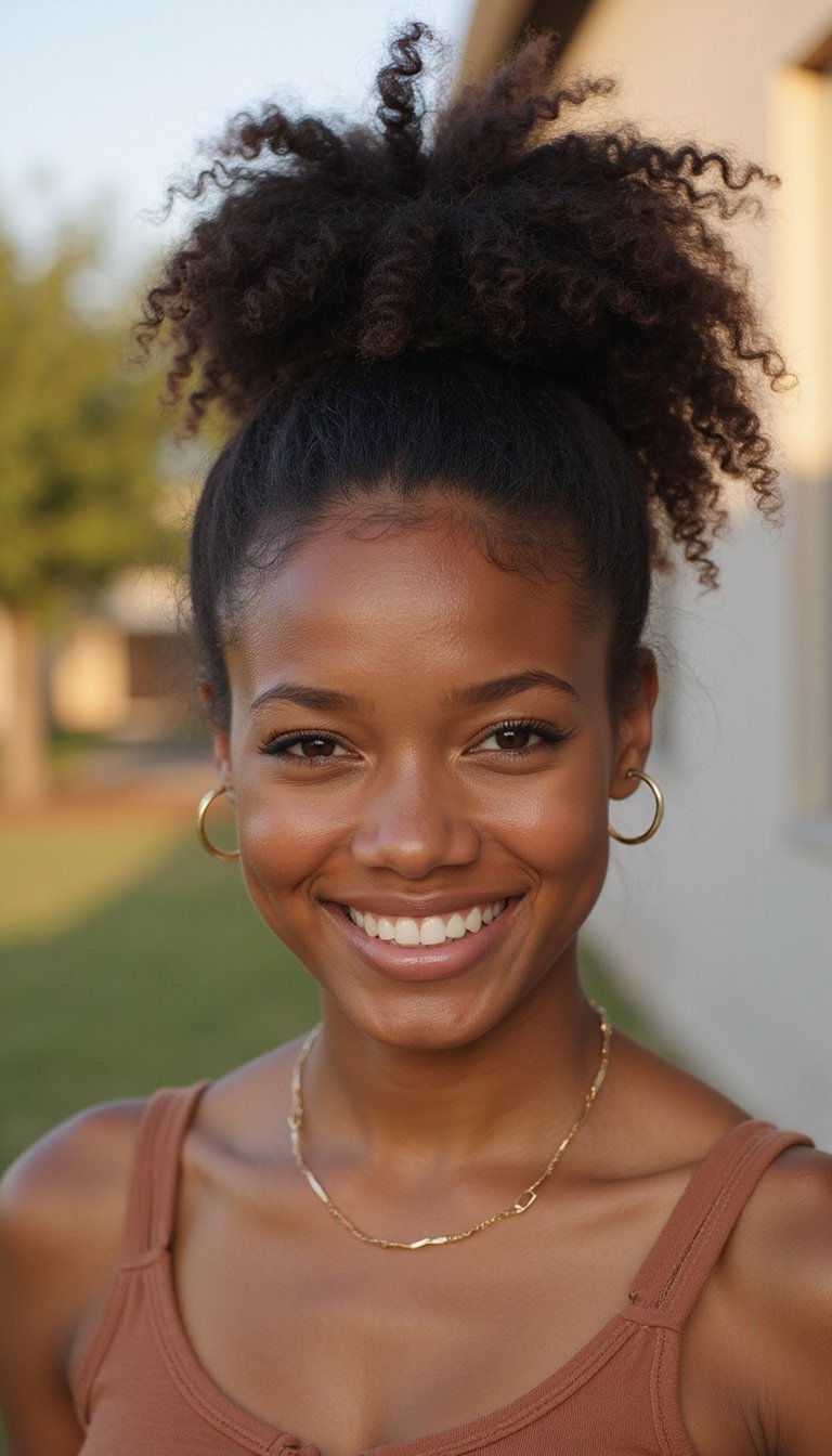 High Puff Pony With Claw Clip Hold