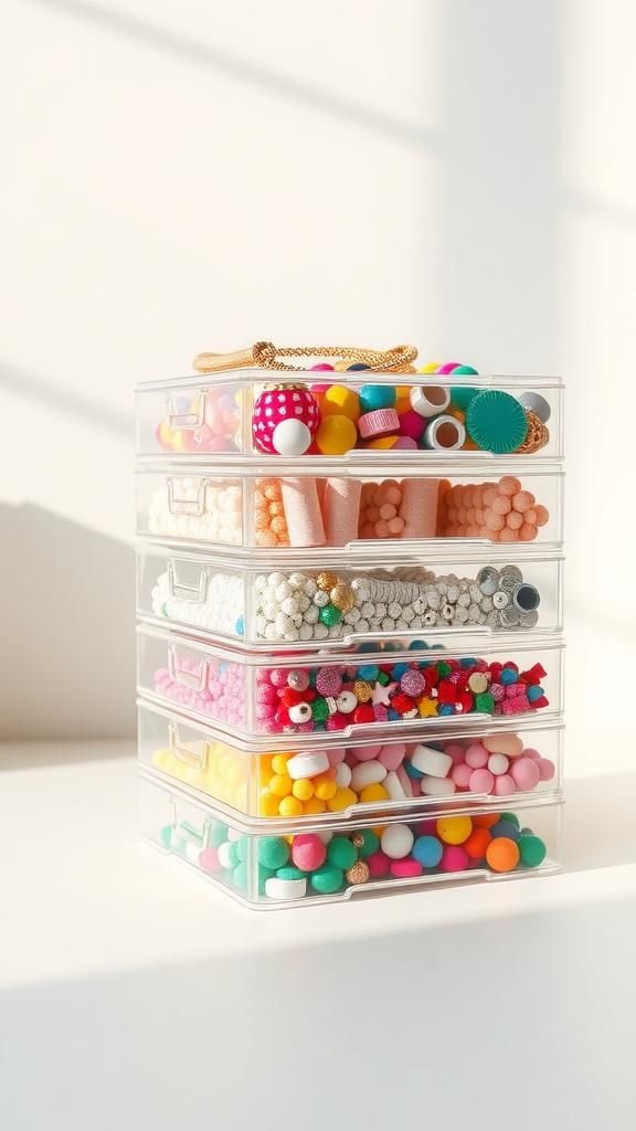 Clear Acrylic Stacking Trays For Tiny Finds