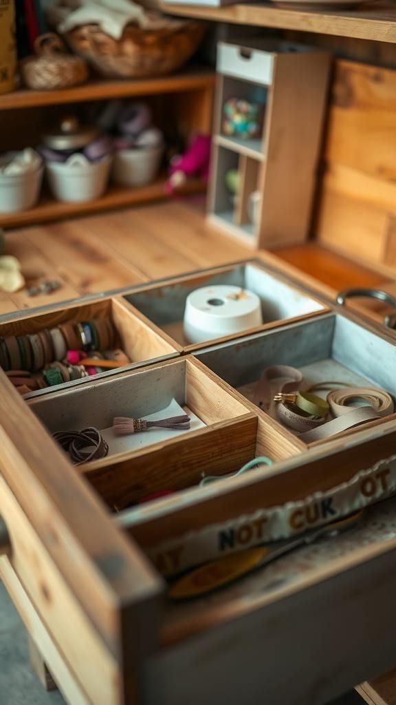 Upcycled Drawer Divider From Repurposed Trays