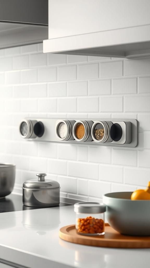 21 Dollar Store DIY Organizers 4 Magnetic Tin Spice Rack Horizontal Wall Organizer