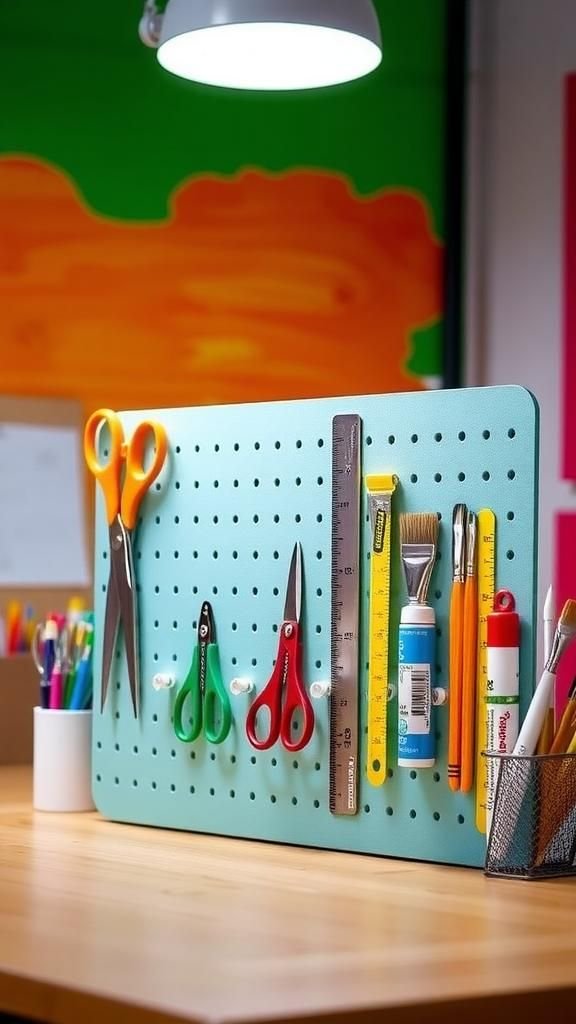 21 Dollar Store DIY Organizers 12 Pegboard From Foam Core Desktop Tool Board