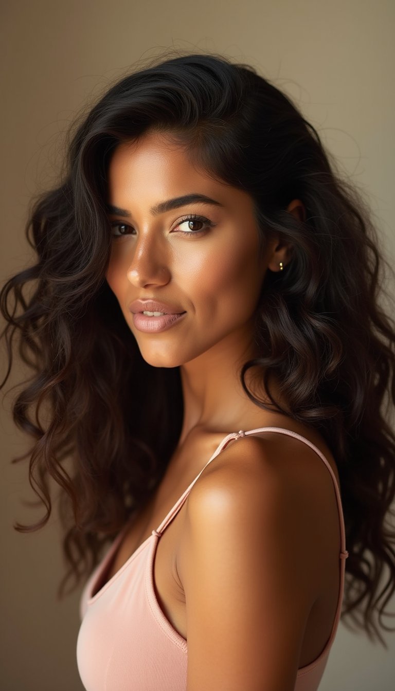 Dramatic Side Part For Hourglass Volume