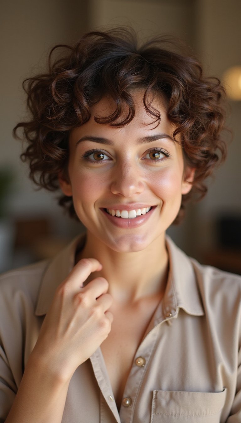 Short Pixie Curls With Soft Texture