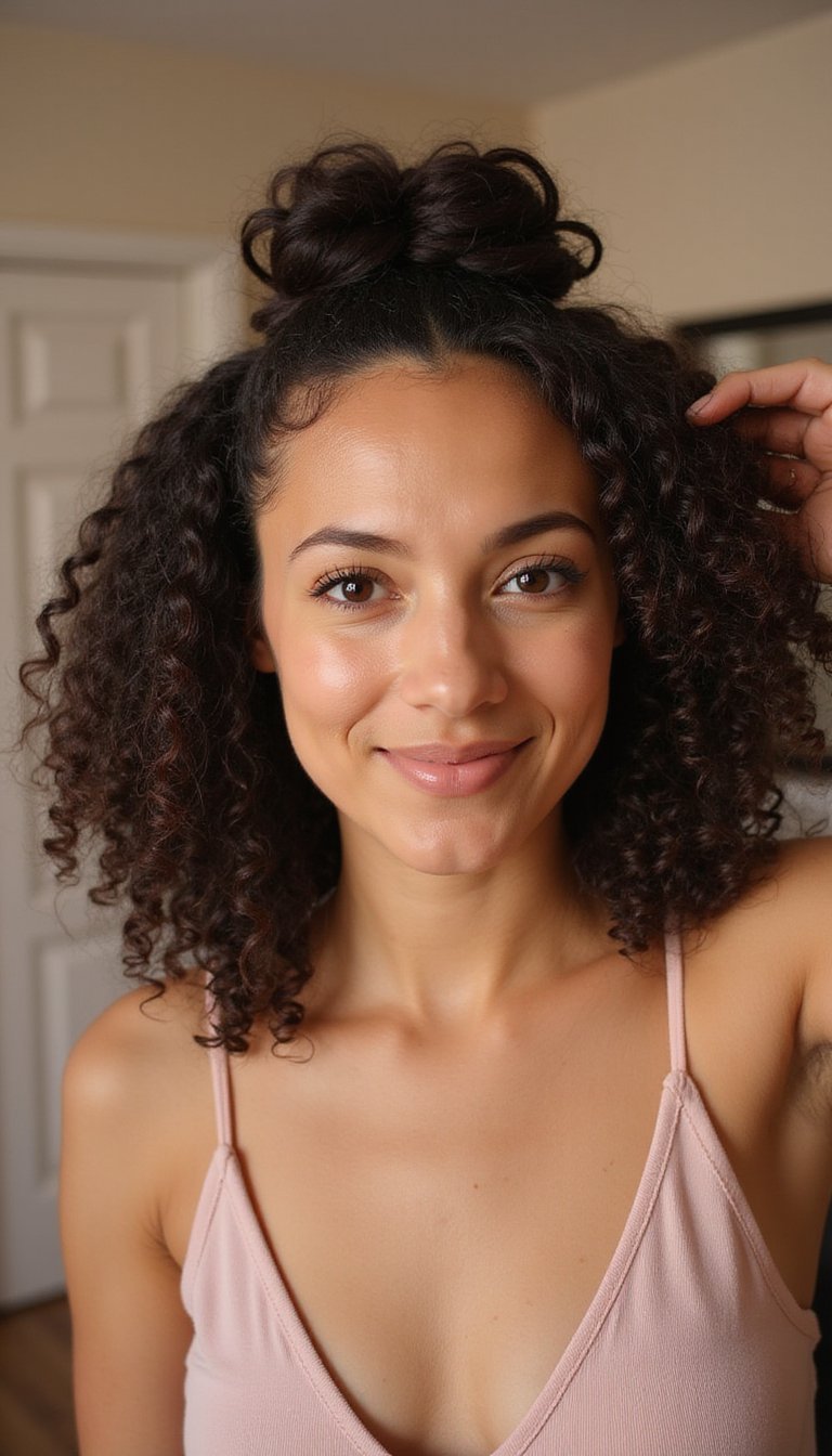 Two-Strand Twist Updo For Smooth Definition