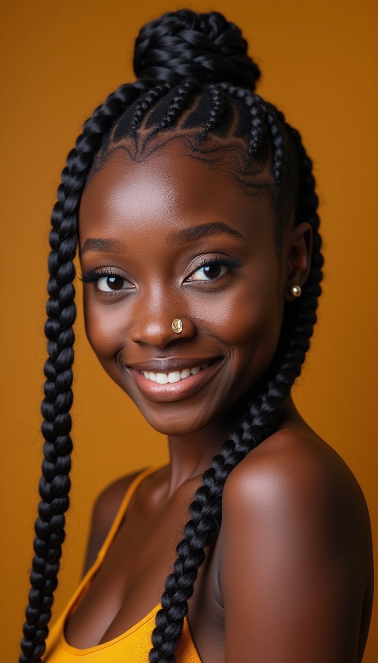 21 Elegant Protective Hairstyles 12 Fulani Braids With Subtle Accessory Detail
