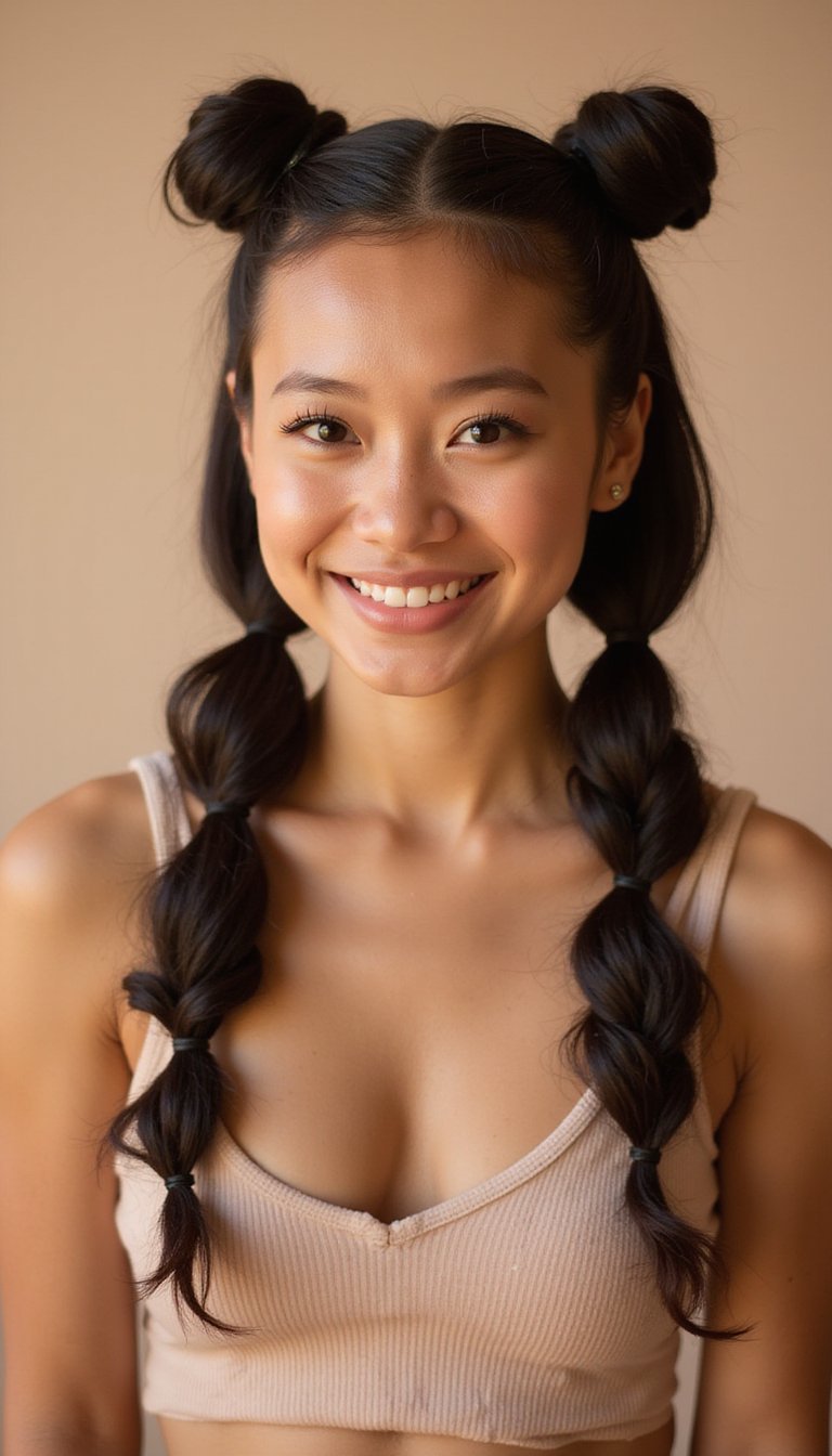 21 Elegant Protective Hairstyles 21 Upside Down Cornrow Pigtail Braids