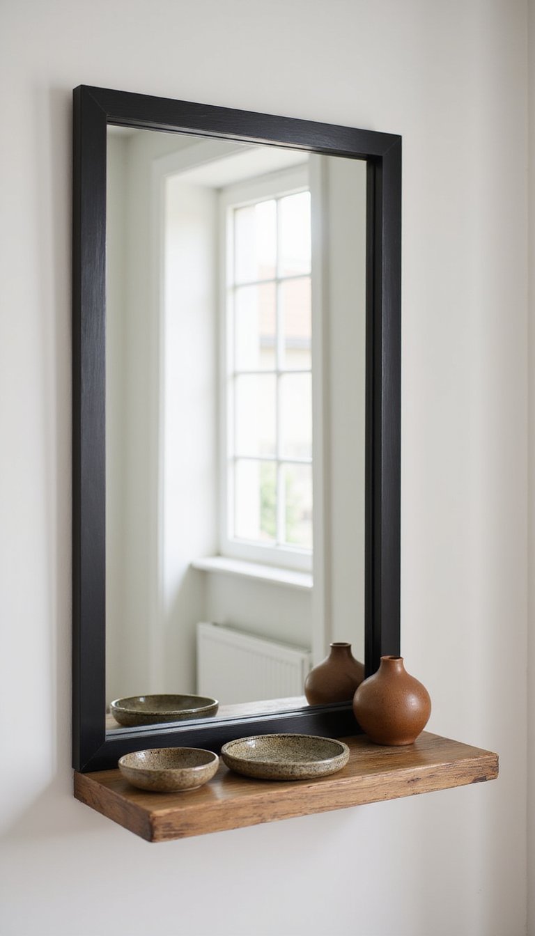 Mirror Shelf Combo With Trinket Trays