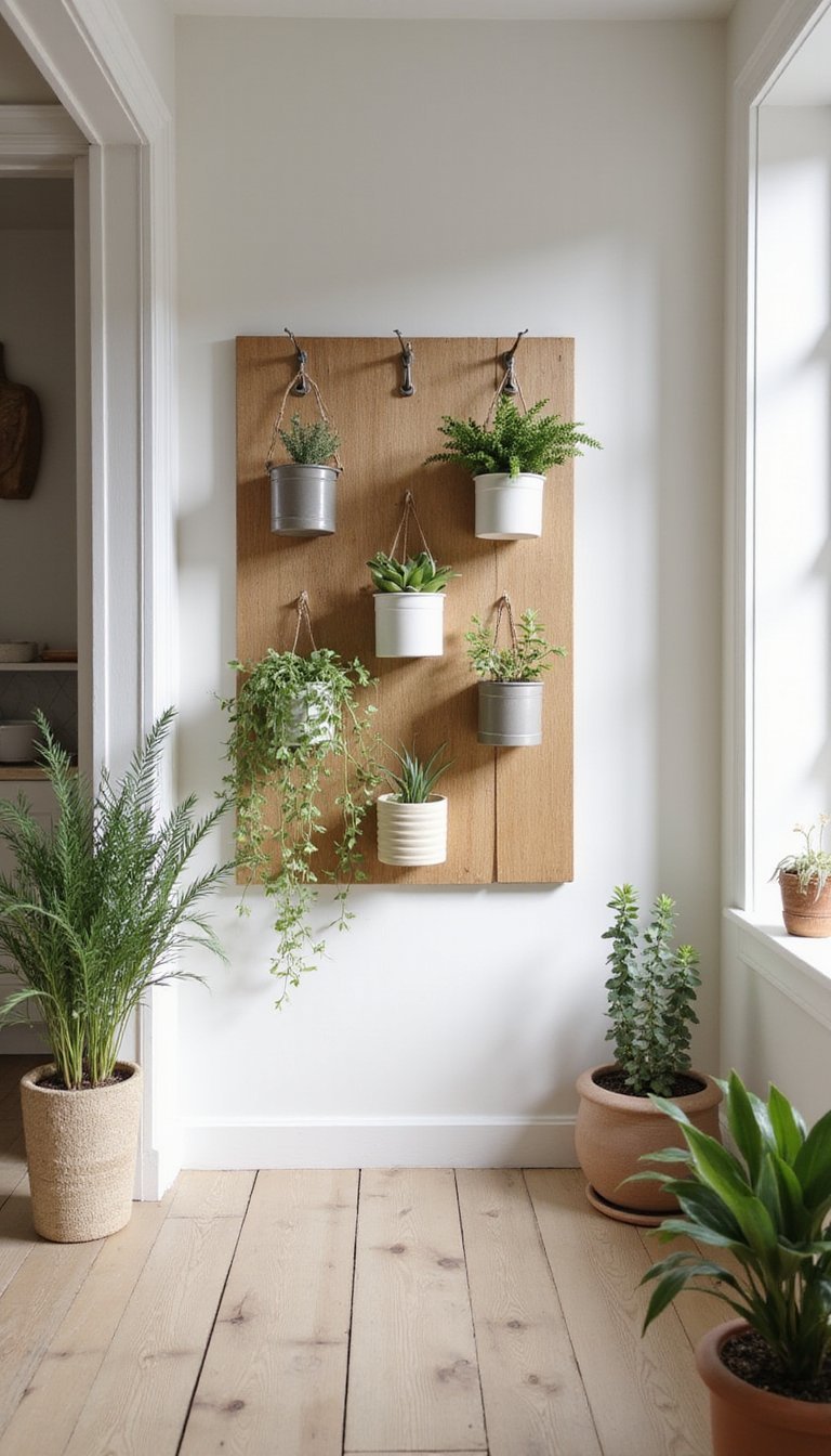 Vertical Planter Hooks To Freshen The Entry