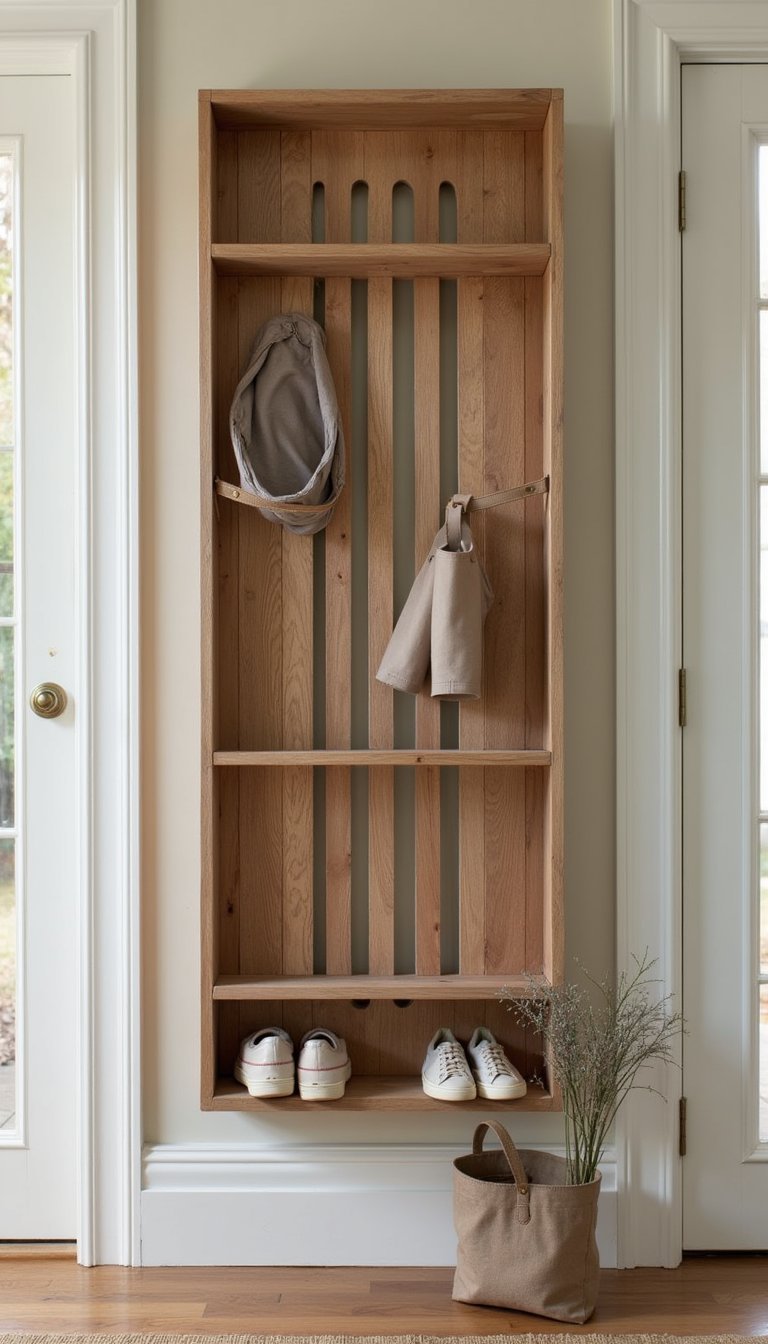 Wall-Mounted Foldable Shoe Rack For Guests