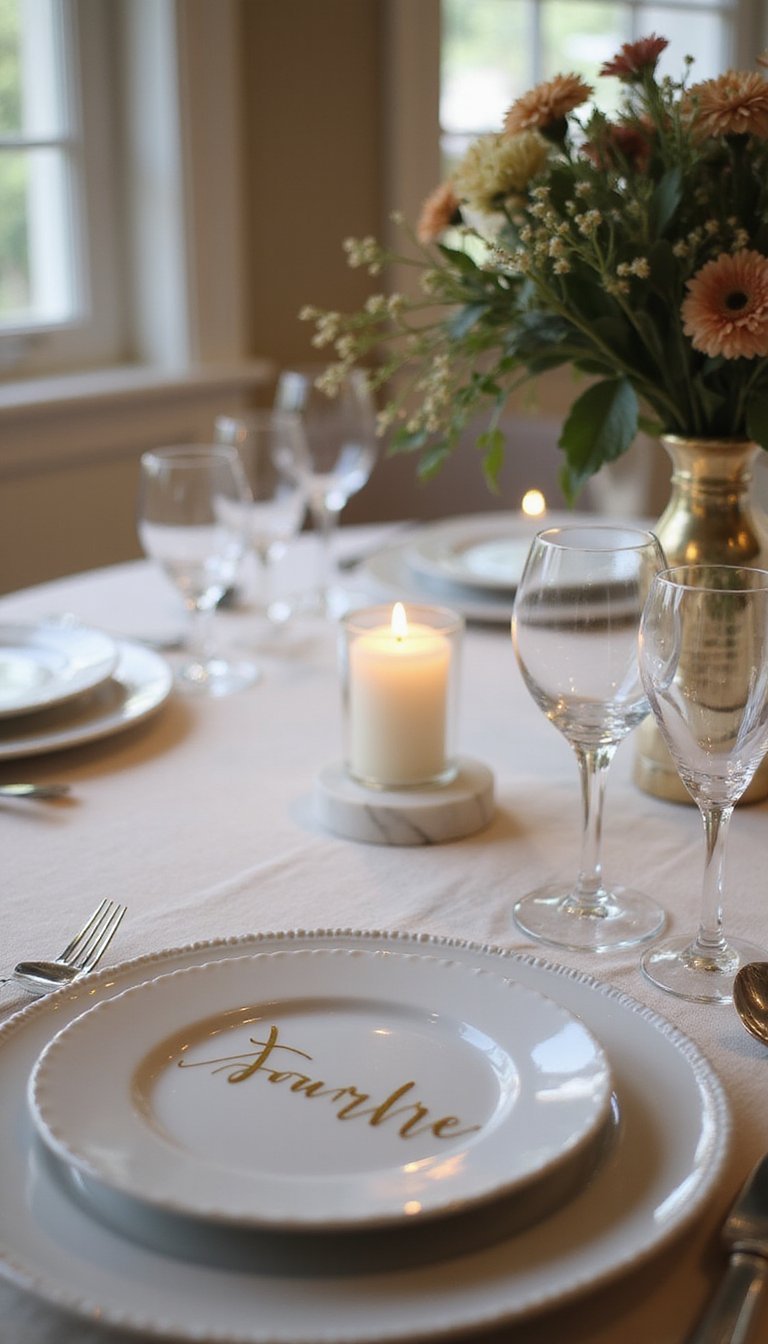 21 Galentine's Party DIY Table Decor 10 Personalized Acrylic Name Plates With Calligraphy