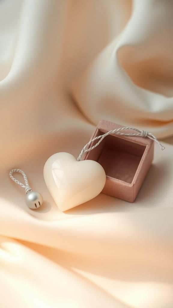 21 Heart Shaped Clay Jewelry Projects 5 Translucent Porcelain Heart Charm With Subtle Glow