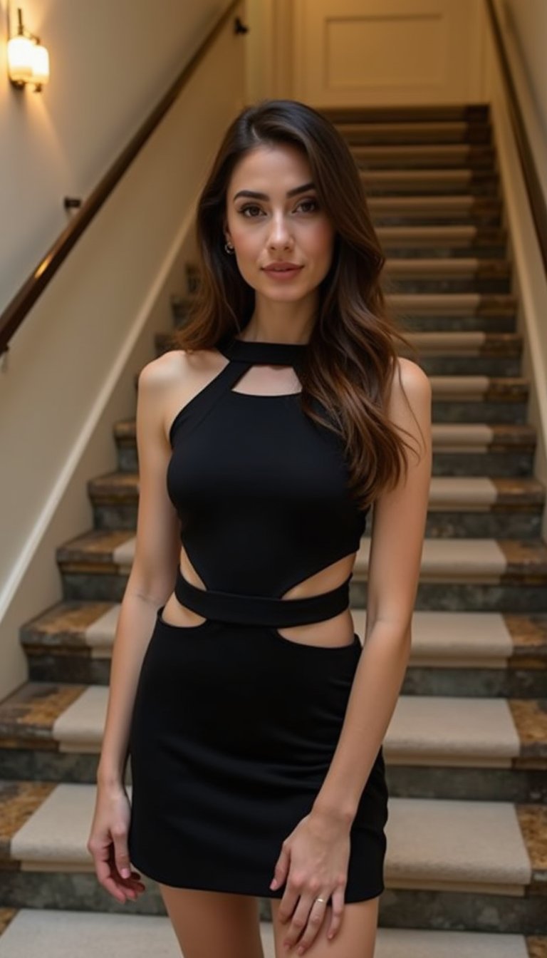 Little Black Dress With Modern Cutouts