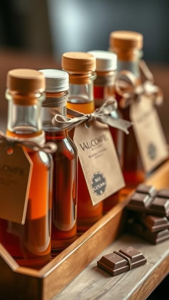 21 Hot Cocoa Bar DIY Crafts 14 Flavored Syrup Bottles With Dipped Wax Seals