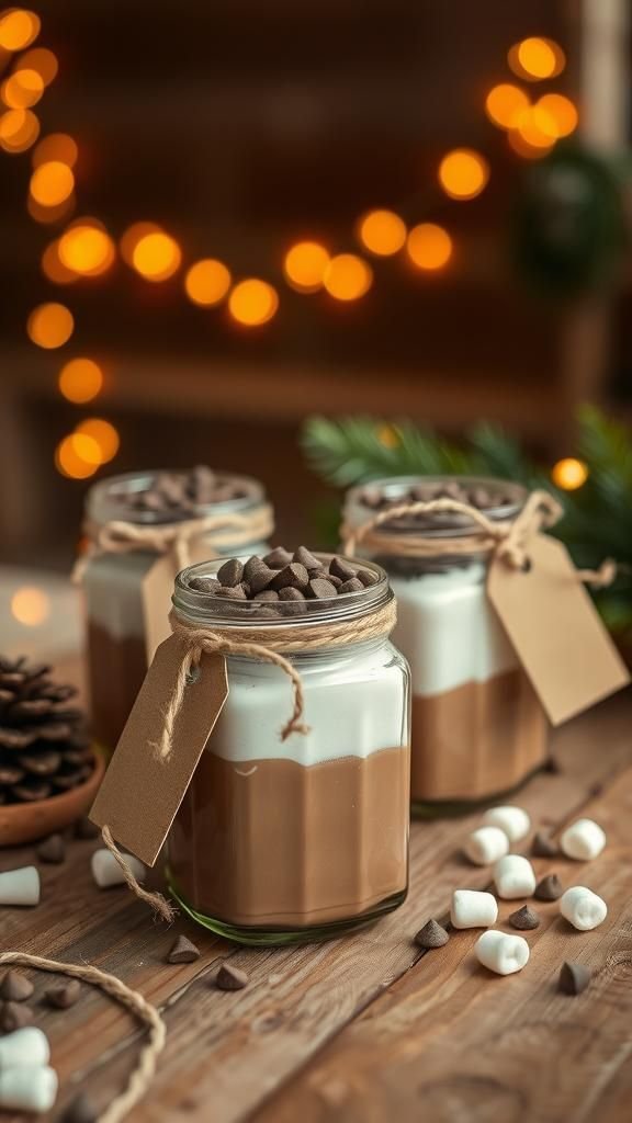 21 Hot Cocoa Bar DIY Crafts 1 Mason Jar Layered Hot Cocoa Mix Gifts