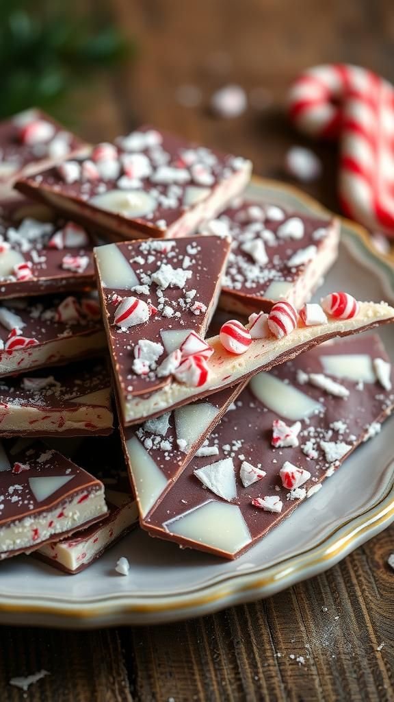 21 Hot Cocoa Bar DIY Crafts 15 Peppermint Bark Shards For Topping Presentation