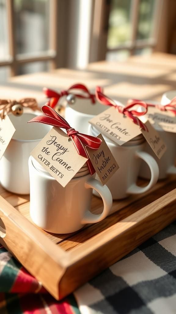 21 Hot Cocoa Bar DIY Crafts 3 Personalized Mug Tag And Charm Gift Set