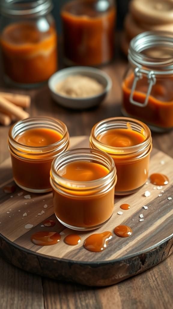 21 Hot Cocoa Bar DIY Crafts 17 Salted Caramel Drizzle Sauce In Mini Jars