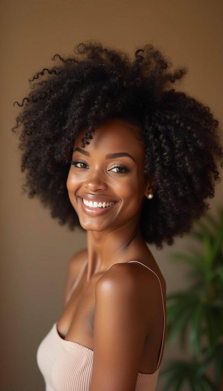 Classic Afro With Modern Shape And Shine