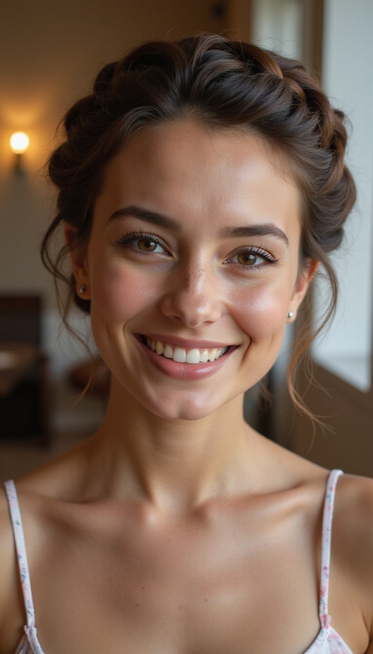 Halo Braid Updo That Frames The Face