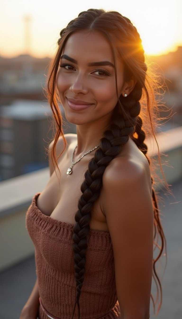 Statement Box Braids With Long Flowing Length