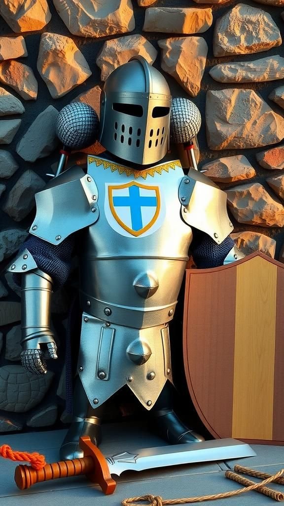 Cereal Box Knight Armor With Painted Emblem