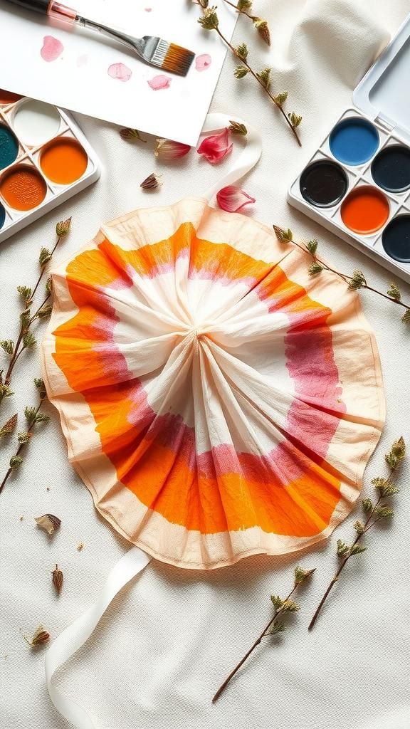 Coffee Filter Mask With Watercolor Stain Details
