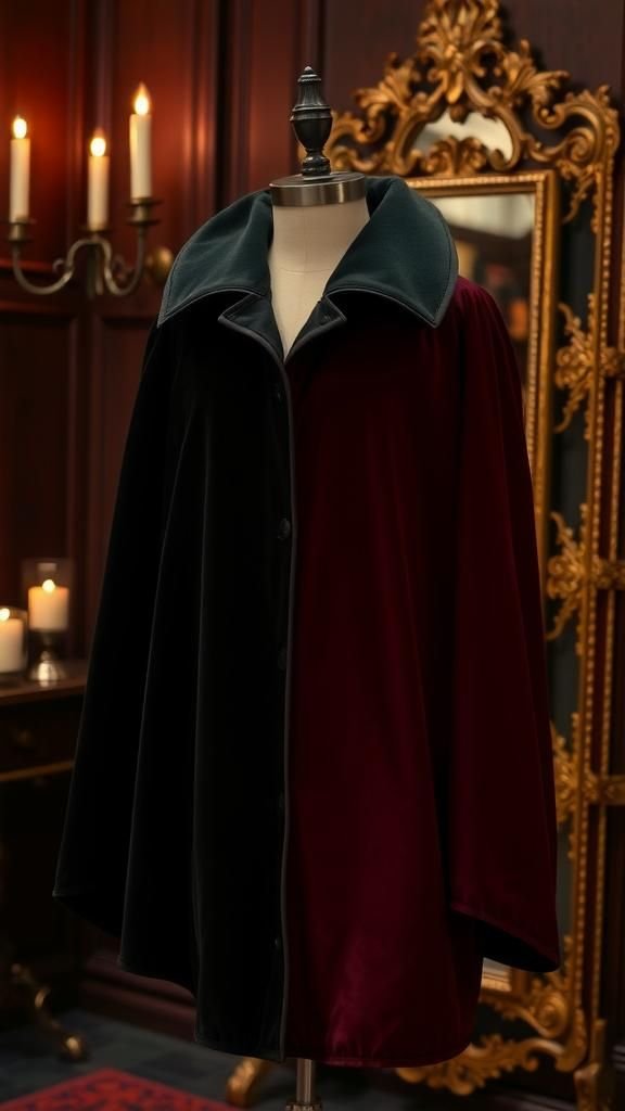 Reversible Cape For Vampire Or Classic Evening Look