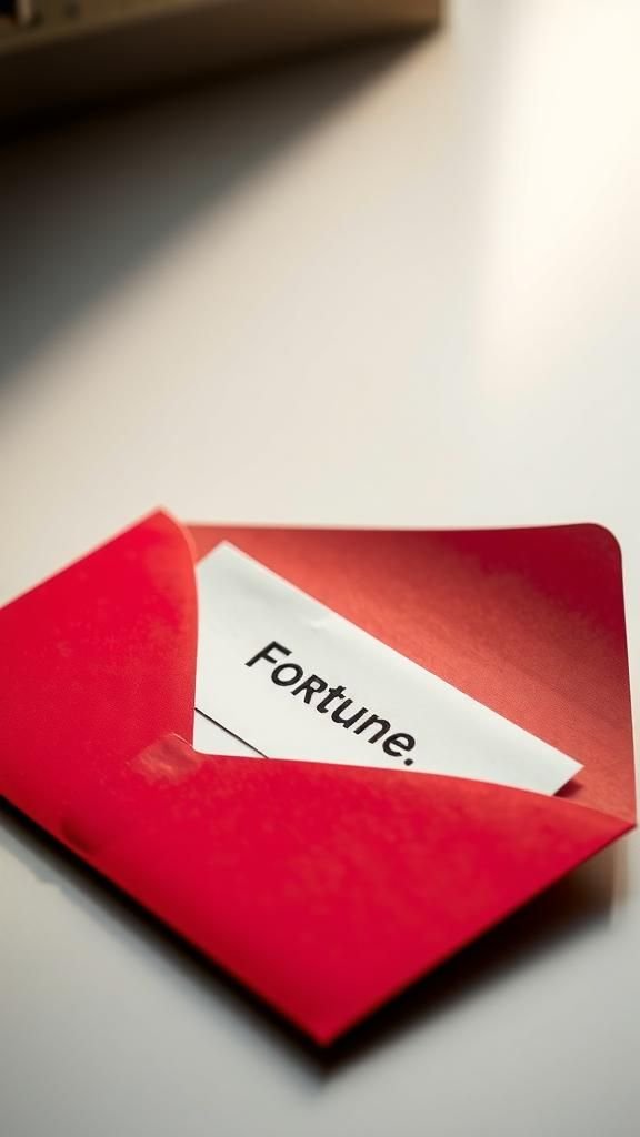 Puzzle Reveal Envelope With Hidden Fortune Panel