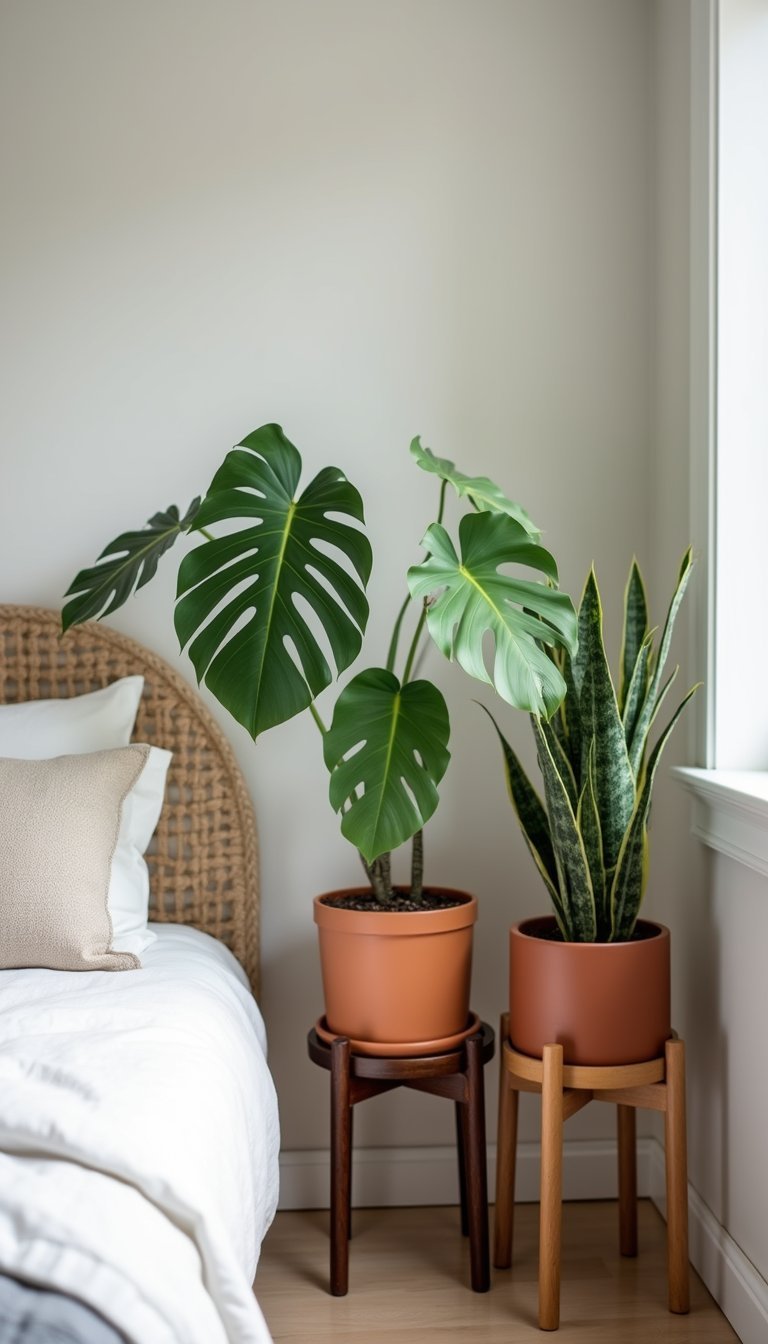 Green Corner With Potted Plants And Stands