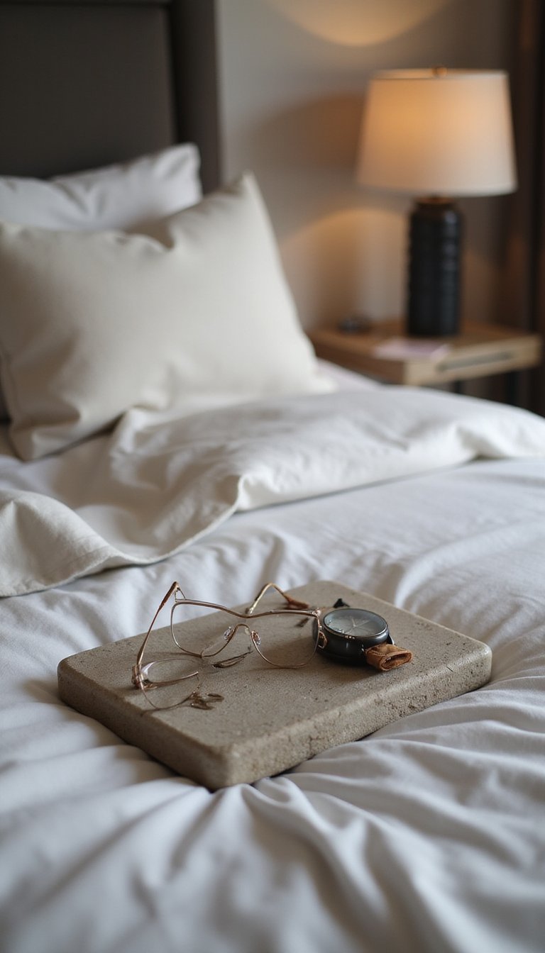 Minimal Bedside Tray For Nighttime Essentials