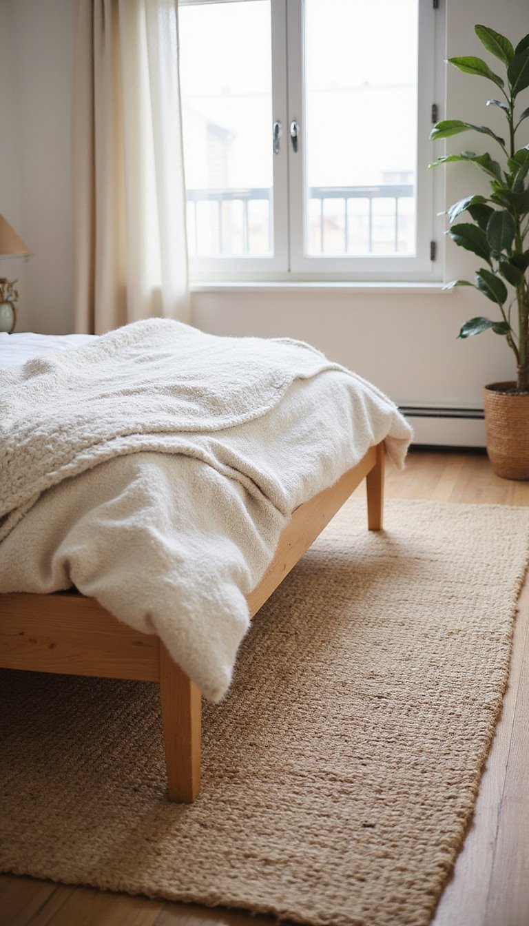 Soft Layered Rugs To Define Sleep Zone