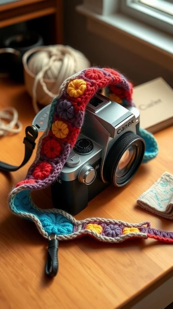 21 Quick Crochet Scrap Yarn Crafts 21 Padded Camera Strap Covers For Comfortable Shoots
