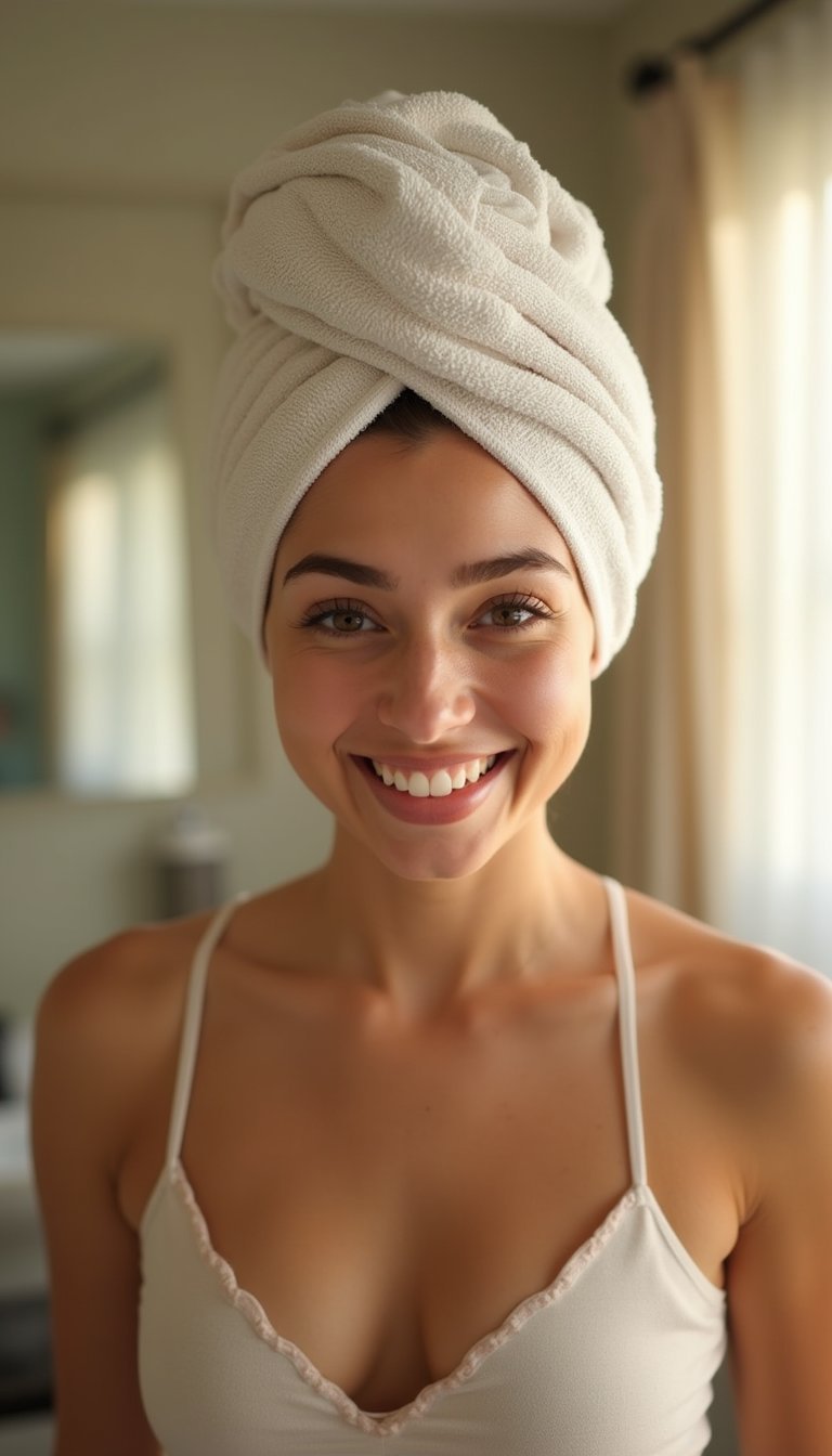 Microfiber Towel Turban To Air-Dry Quickly