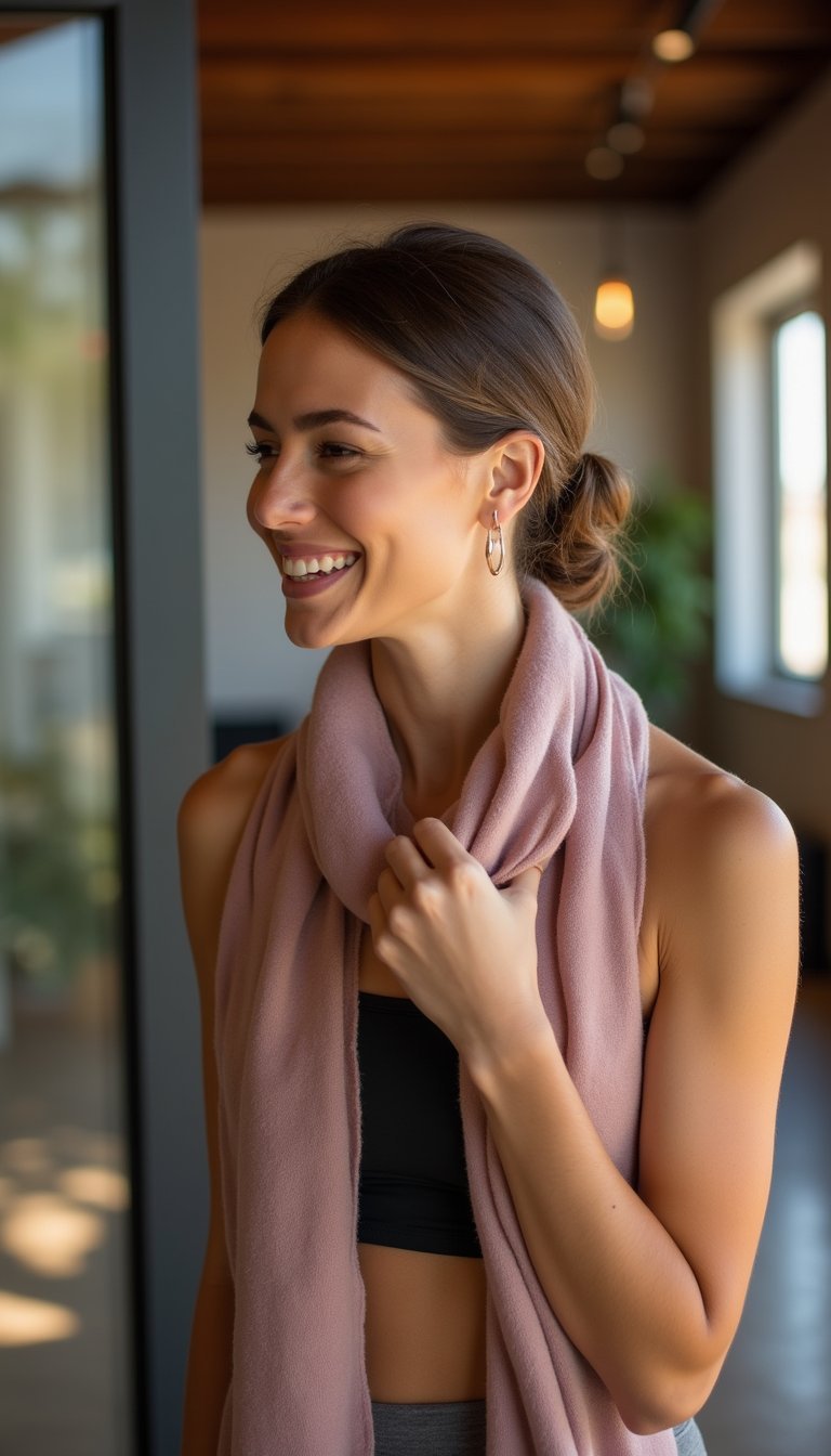 Scarf Wrapped Low Bun For Instant Chic