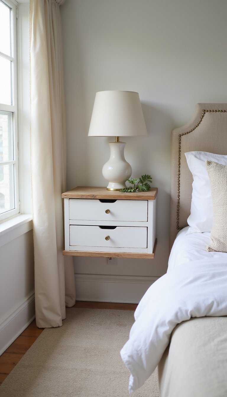 DIY Floating Nightstands From Repurposed Drawers
