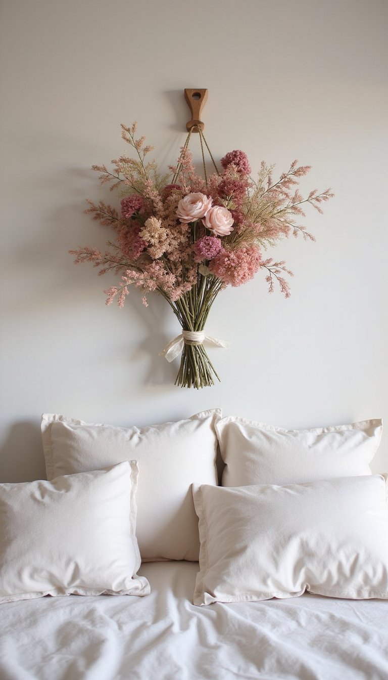 Dried Flower Wall Hanging Bouquet Display