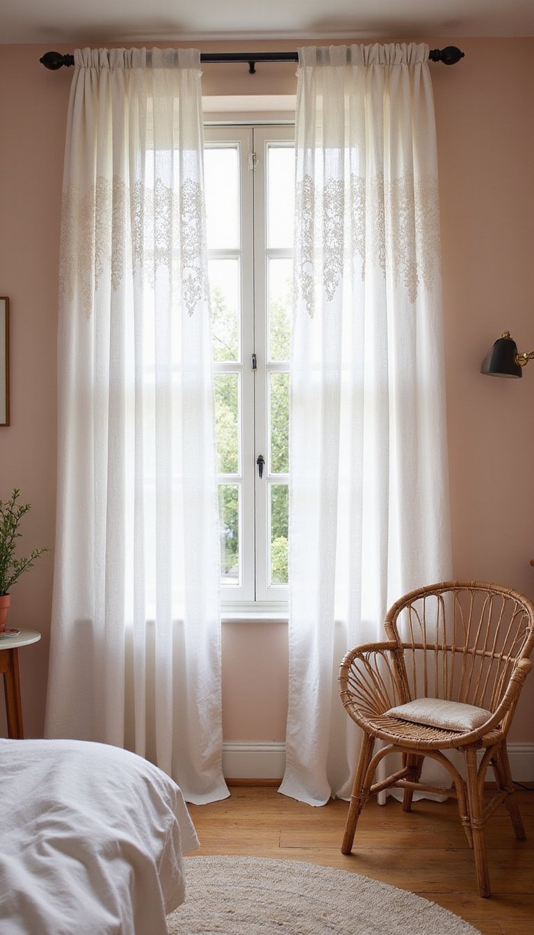 Lace Curtain Layers For Soft Diffused Light