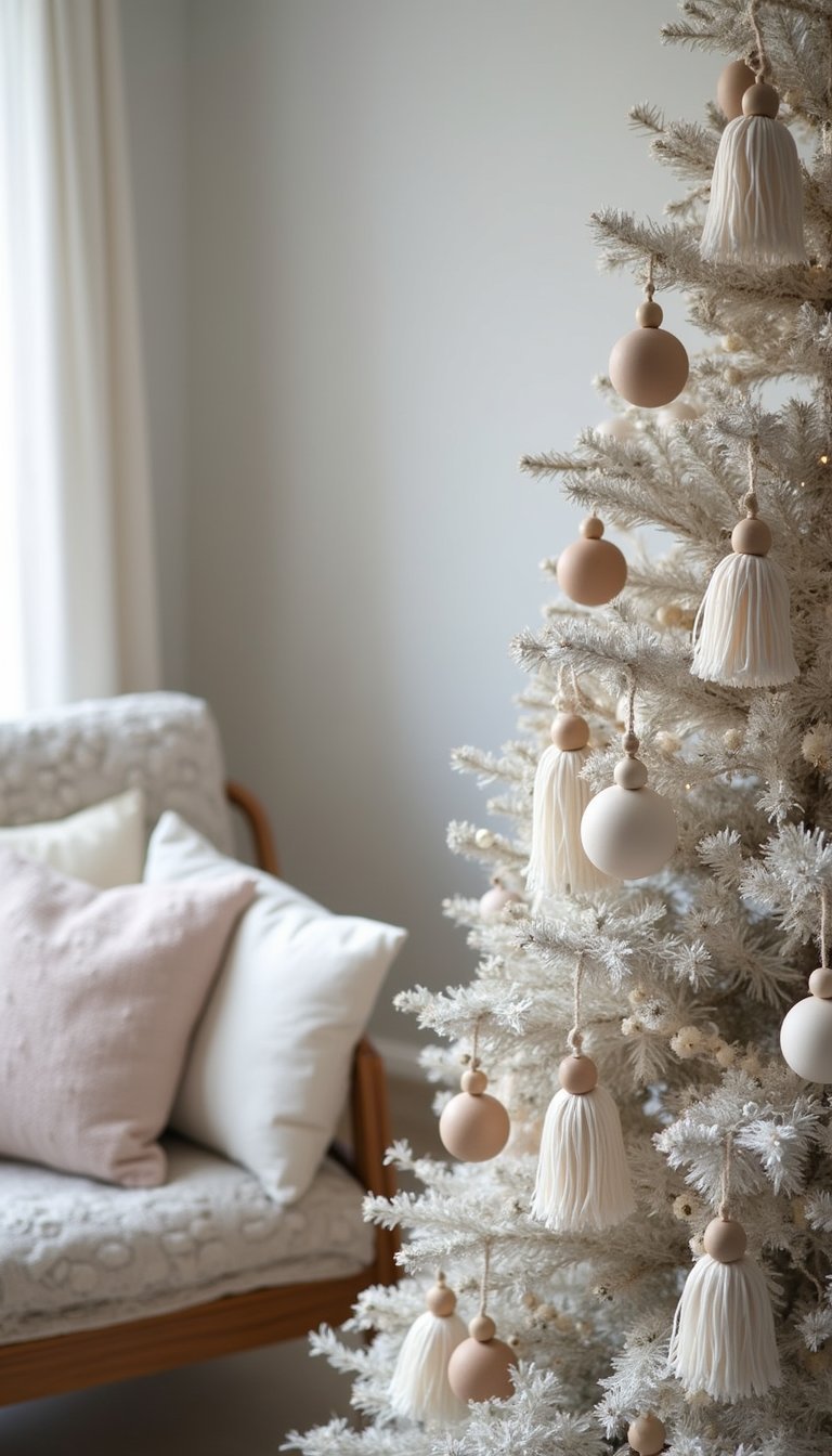 Beaded Tassel Ornaments In Soft Monochrome Palette