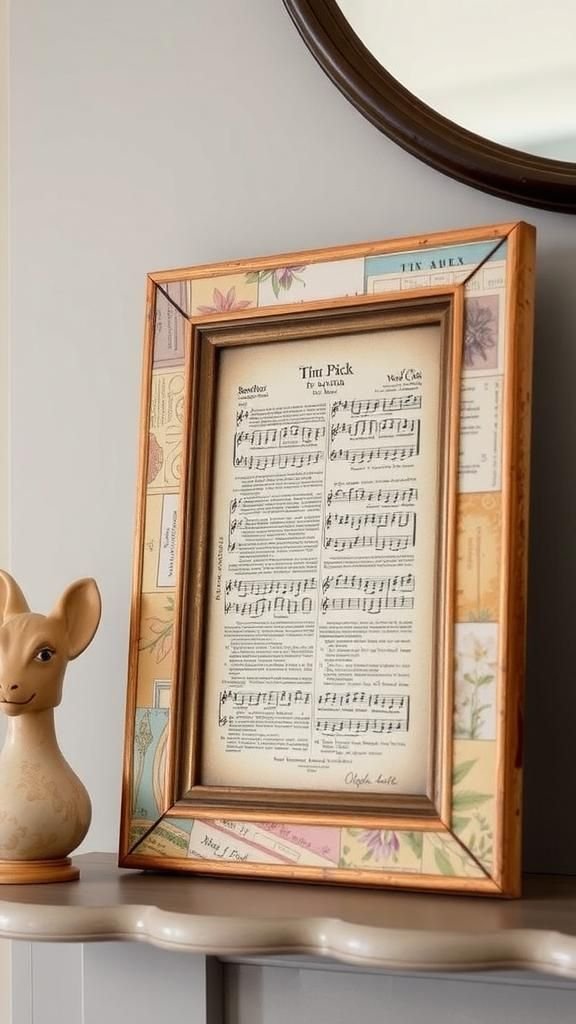 21 Scrap Paper Embellishment Projects 8 Decoupage Picture Frames With Eclectic Paper Layers