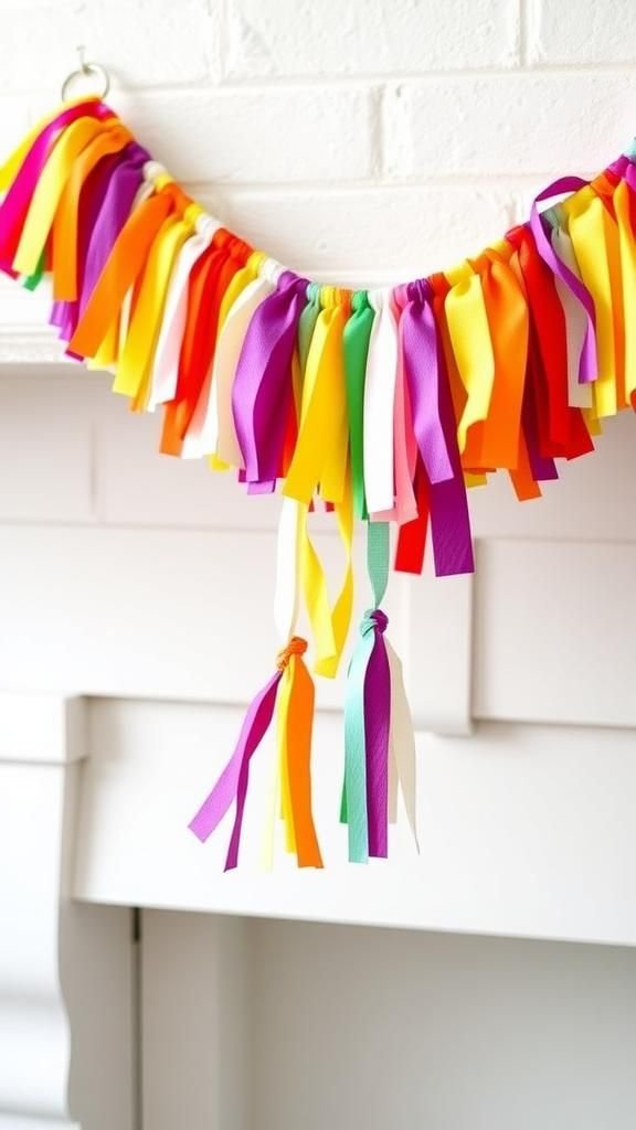 21 Scrap Paper Embellishment Projects 4 Festive Fringe Tassel Garland From Colorful Scraps